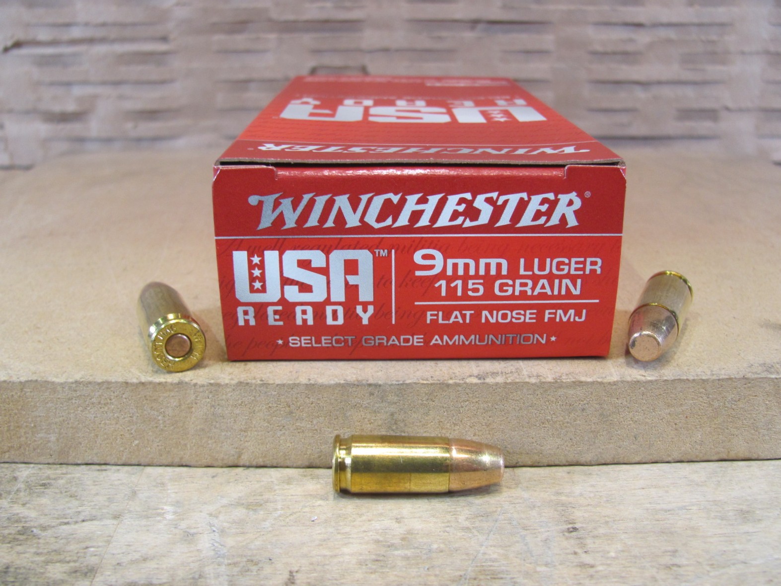 500 Round Case – 9mm Luger 115 Grain FMJ Winchester Ready – RED9