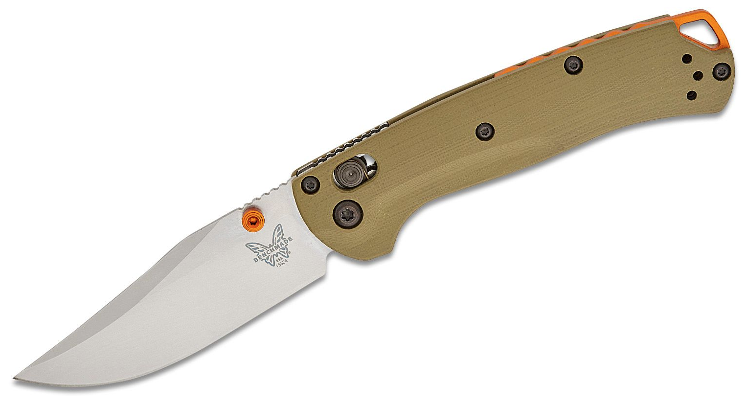 Benchmade Mini Taggedout Folding Drop Point Knife, OD Green - 15534