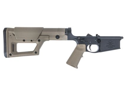 PSA Sabre AR-10 Lower Forged w/ MOE PRS Lite Stock and MIAD Gen 1.1 Grip, FDE