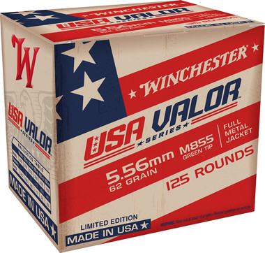 Winchester USA Valor M855 Green Tip 5.56x45mm NATO 62 Grain FMJ