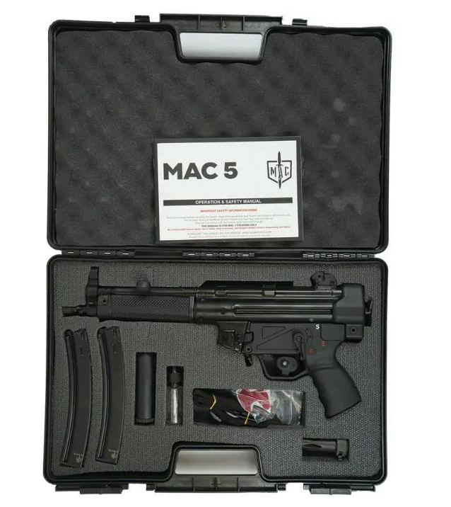 MAC 5 HGA 9MM 8.9IN BBL 2 30RD MAGS ROLLER DELAYED BLOW BACK PISTOL W/FRANKLIN ARMORY BINARY TRIGGER - No Credit Card Fees - Low, flat rate shipping