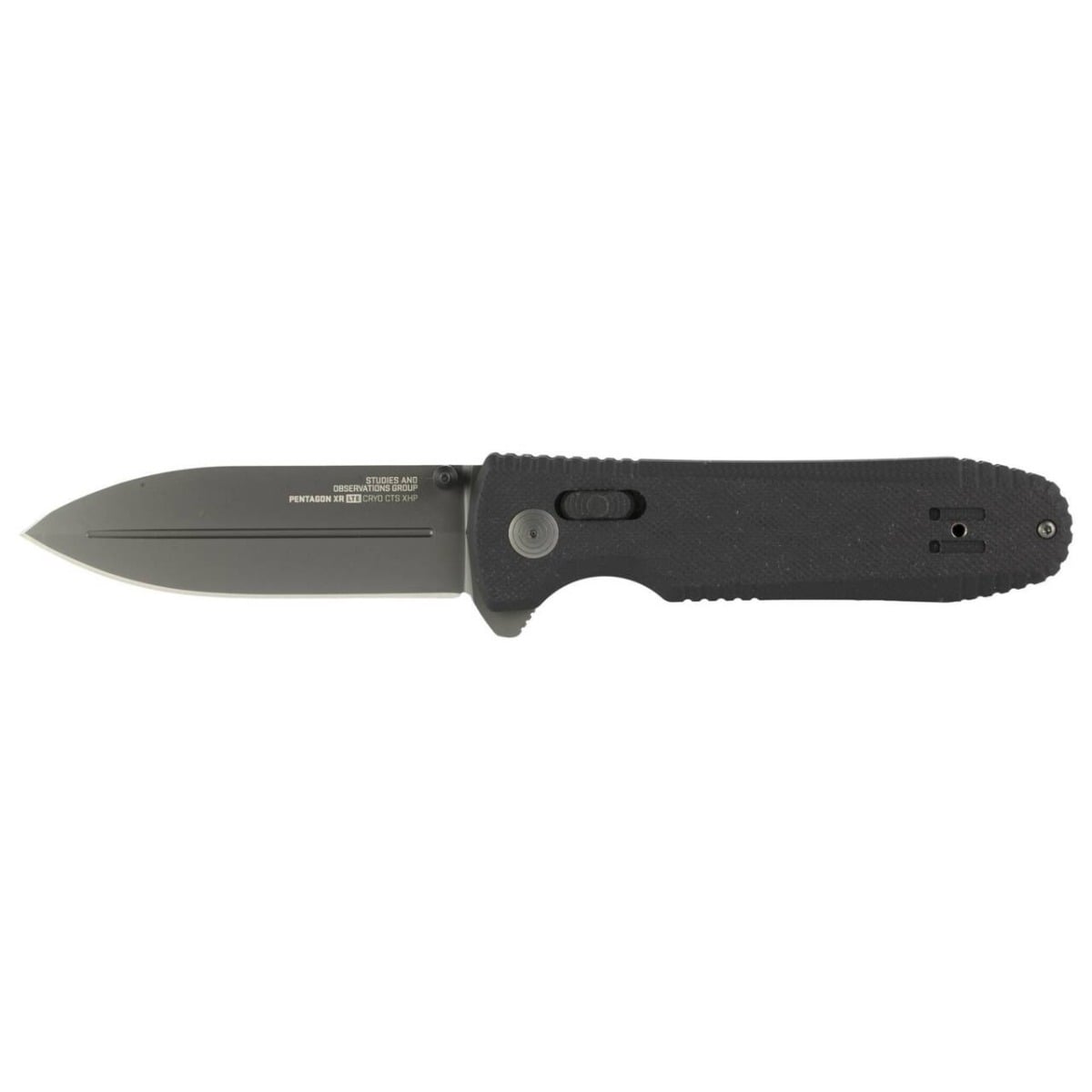 SOG Knives Pentagon XR LTE Folding Knife Spear Point, Black - SOG12-61-05-57