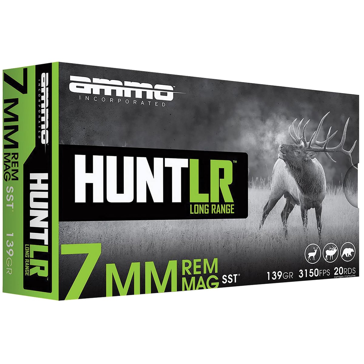 Ammo Inc Hunt Long Range 7mm 139 gr SST 20rds Rifle Ammo for High-Impact Ammo and Precision Hunting - 7MM139SSTA20