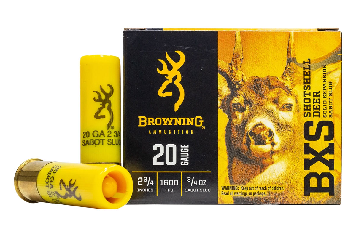 Browning BXS 2.75" 3/4 oz 20 Gauge Sabot Slug, 5 Rounds - B193112021