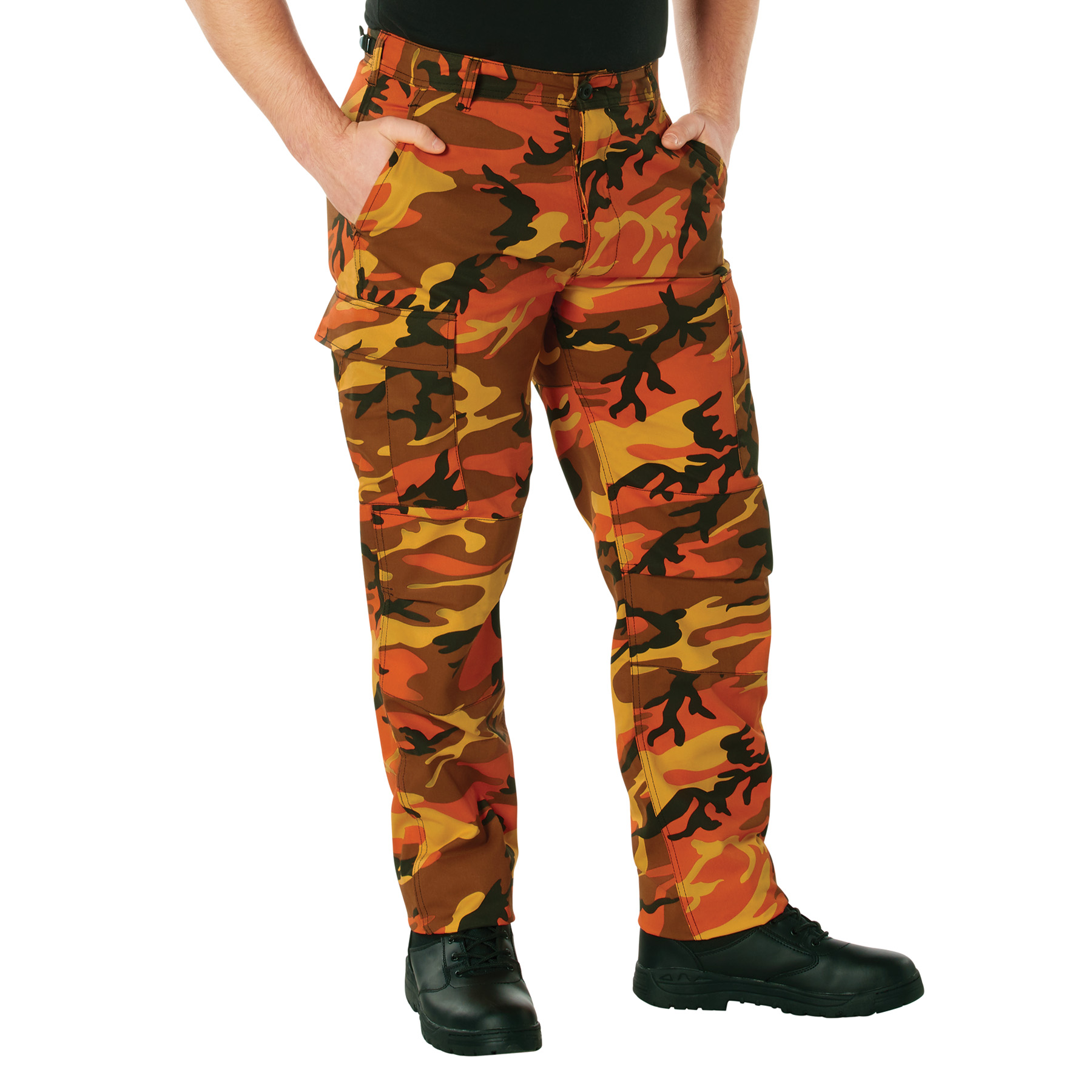 Rothco Color Camo Tactical Bdu Pants - Savage Orange Camo, Medium