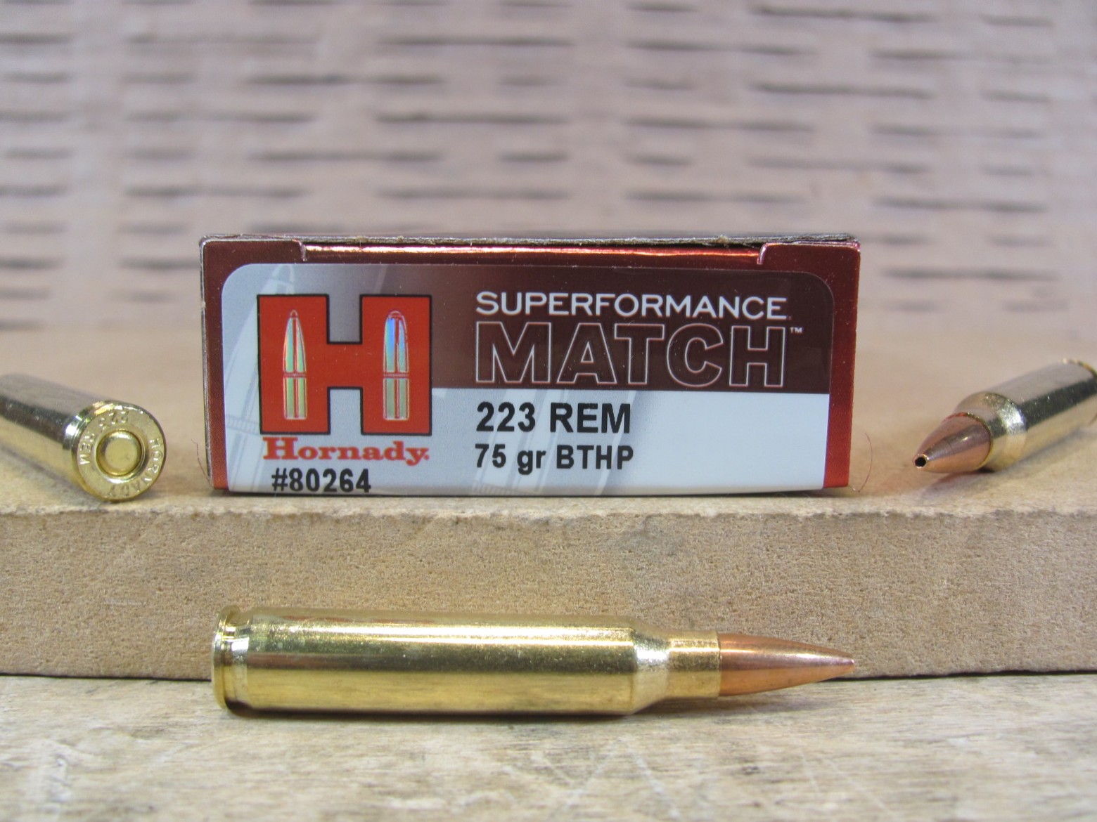 20 Round Box – 223 Rem Hornady Superformance 75 Grain BTHP Ammo – 80264