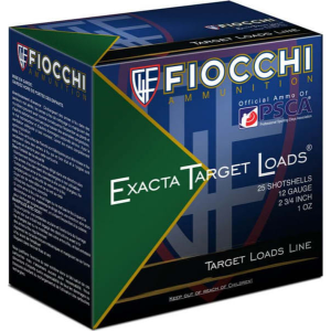 Fiocchi 12CPTR8 Exacta Interceptor 12GA 2.75\" 1oz #8 Shot - 25sh Box