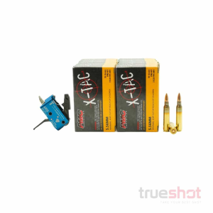 BUNDLE DEAL: TriggerTech Diamond Single Stage Flat Drop in AR-15 Trigger and 200 Rounds of Ammo - PMC 5.56 55 Grain