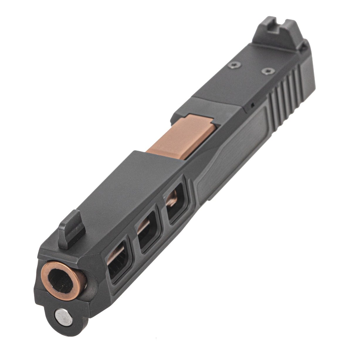 PSA Dagger Complete SW3 RMR Slide Assembly With Copper Non-Threaded Barrel, Black