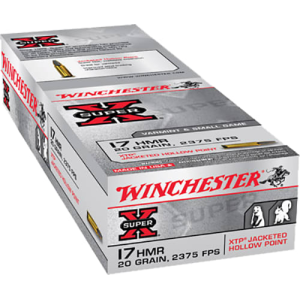 Winchester Ammo X17HMR1 Super-X 17 Hornady Magnum Rimfire (HMR) 20 GR Jacketed Hollow Point - 50rd Box