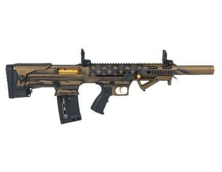 Panzer BP12 12 Gauge 20" Semi-Auto 5rd, Black & Bronze US Flag - BP12BSBBUSFC