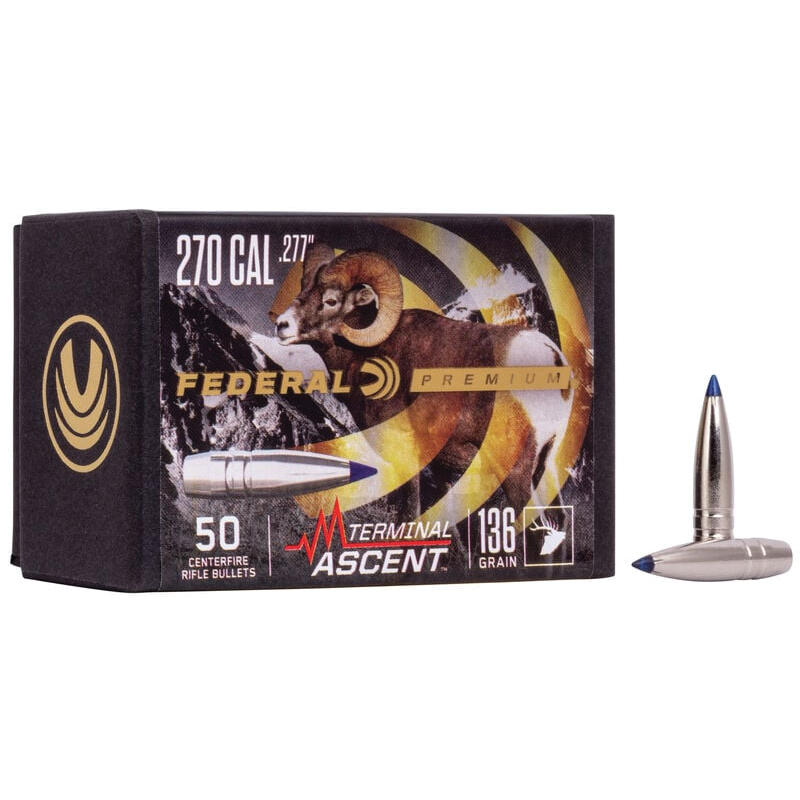 Federal Premium .277 Cal 136 gr Reloading Bullets  Terminal Ascent 50rds - PB277TA1