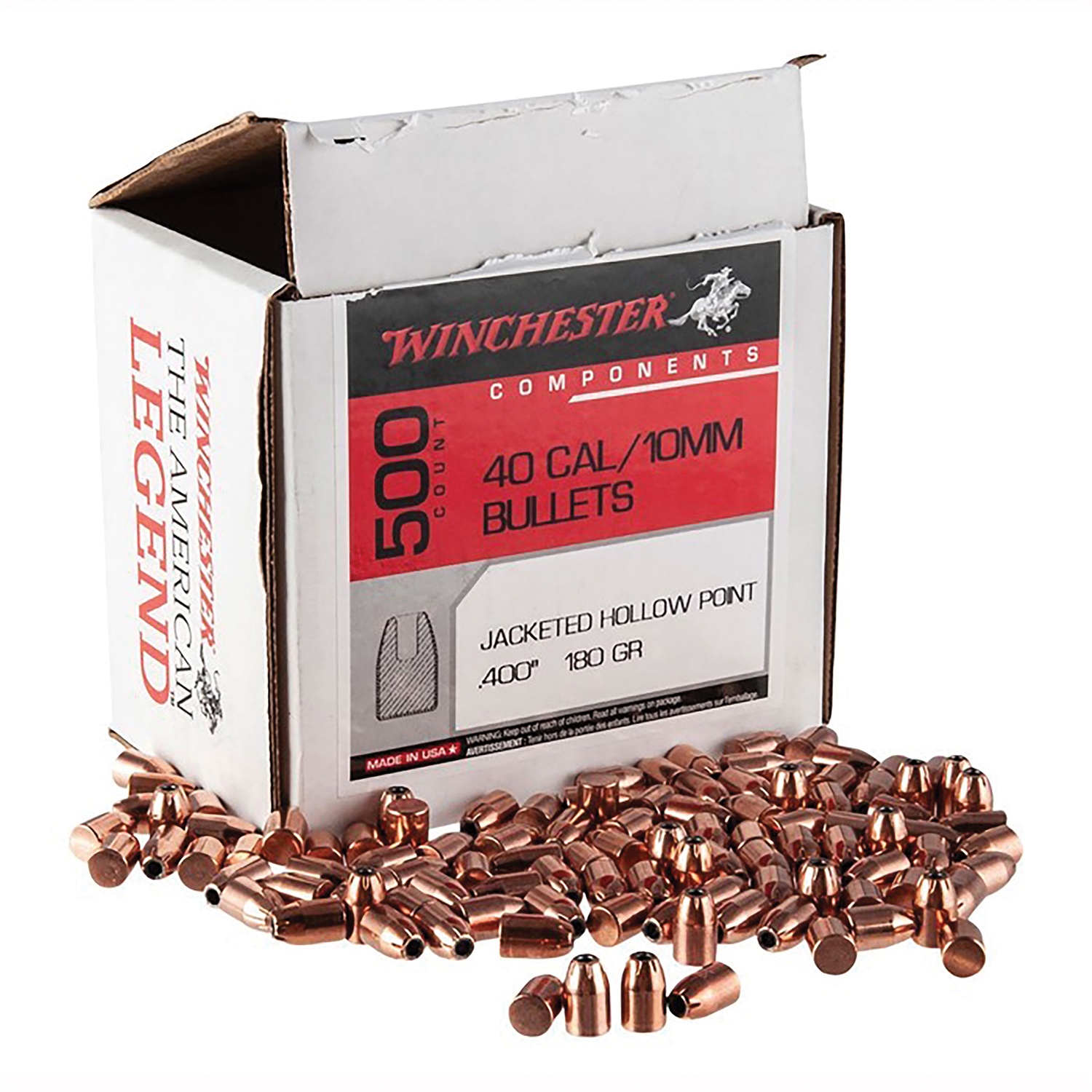 Winchester Ammunition .40 S&W 180 gr Reloading Bullets  HP 500rds - WB40HP180D