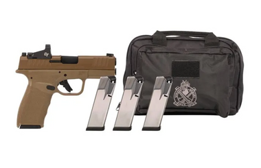 Springfield Hellcat Pro 9mm 15rd Pistol W/ Crimson Trace Optic, (3) Mags, Range Bag