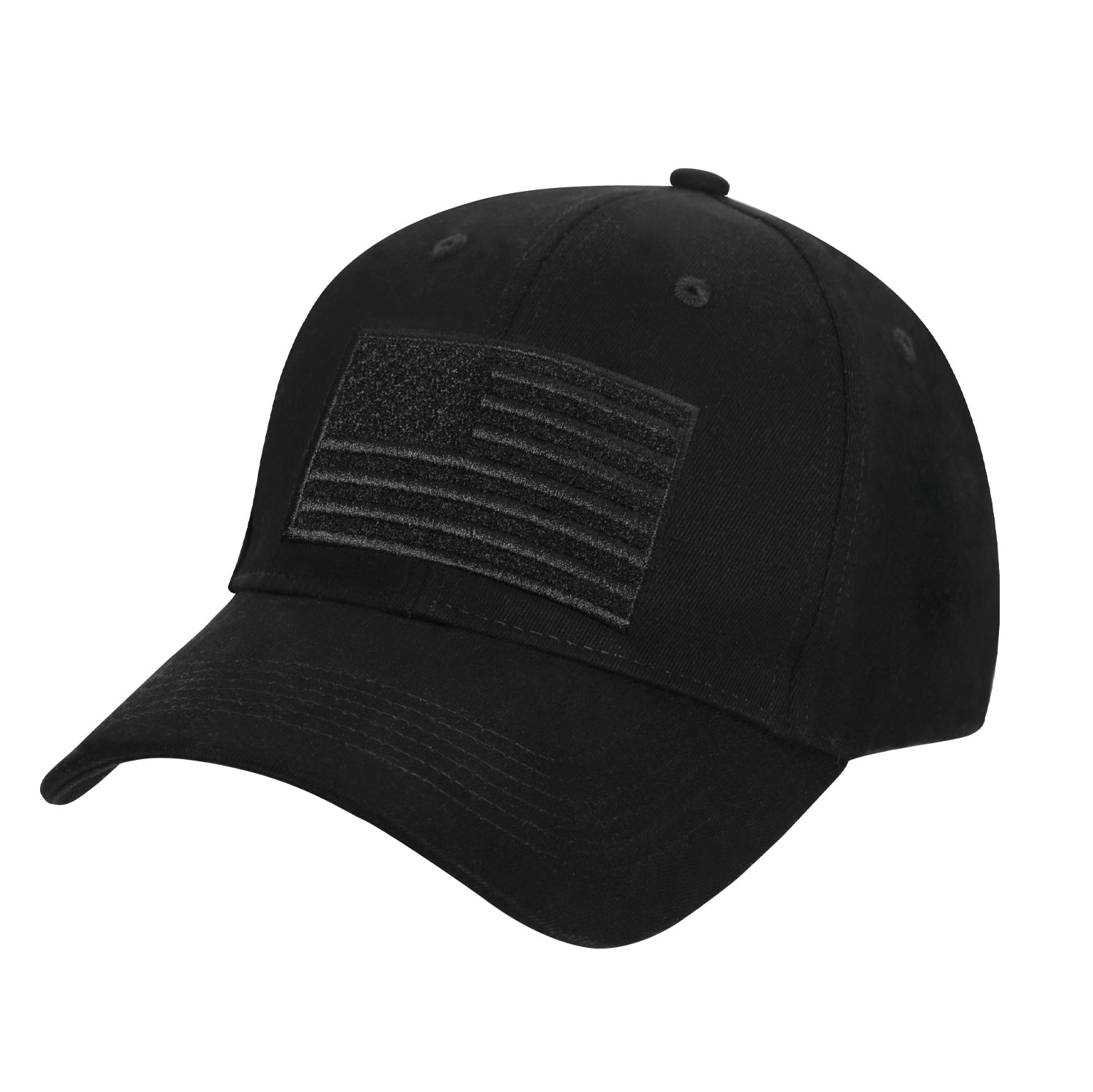 Rothco Hook Loop U.S. Flag Low Profile Cap - Black