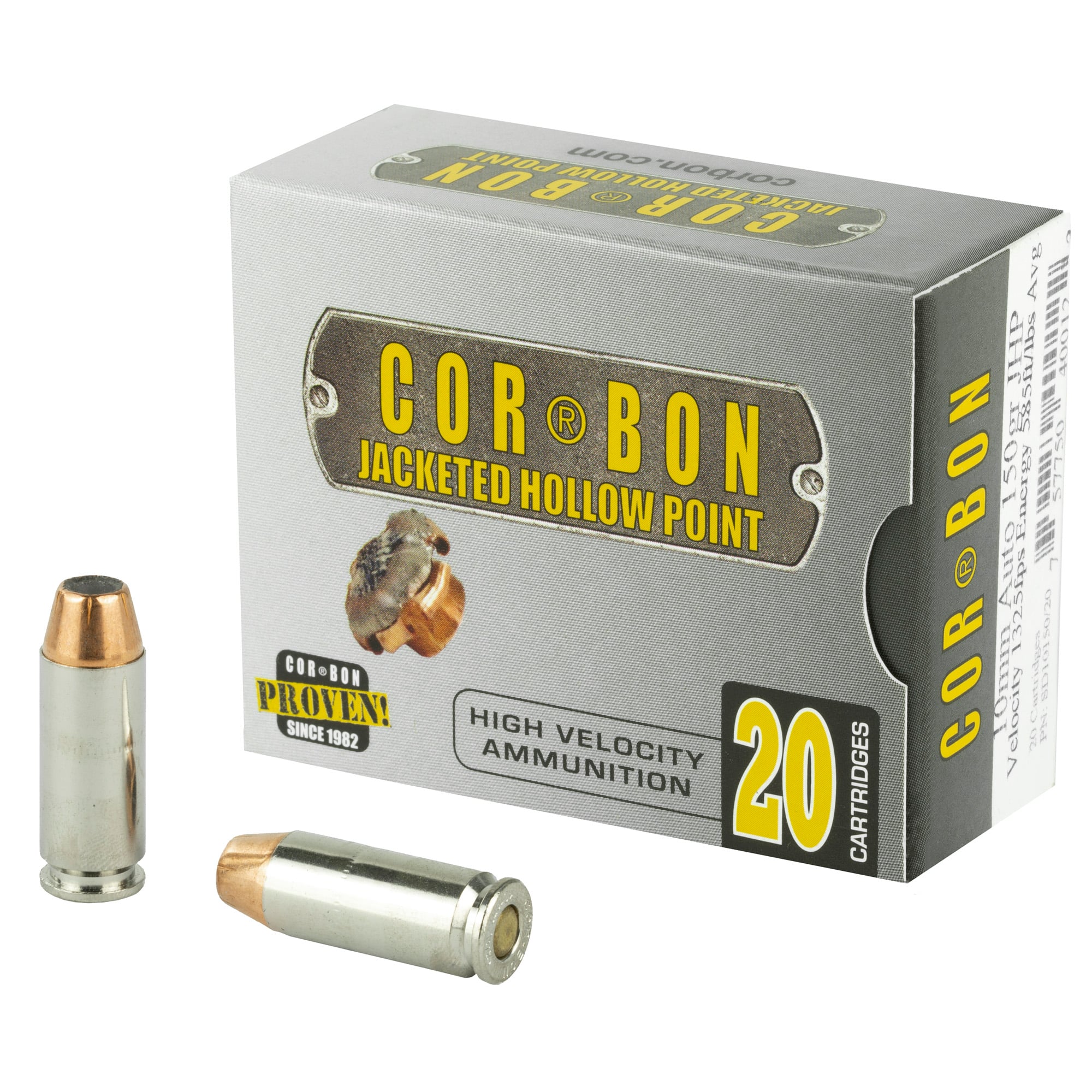 CORBON 10MM 150GR JHP 20/500 - No Credit Card Fees - Low, flat rate shipping
