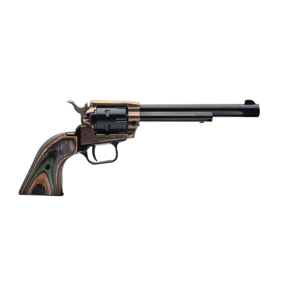 Heritage Rough Rider .22LR 6rd Capcity 6.5″ Barrel Case Hardend Camo Laminate - No Credit Card Fees - Low, flat rate shipping