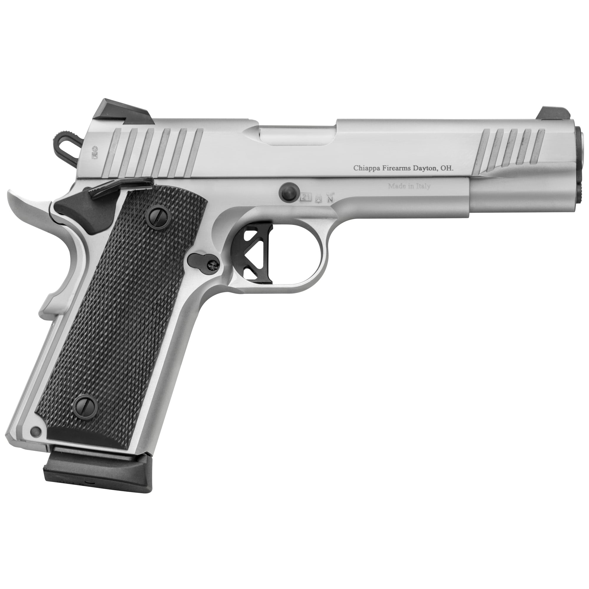 Charles Daly .45 ACP 1911 Pistol, 5" Barrel, Novak Sights, Silver - 440.148