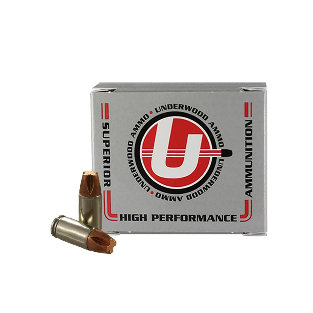Underwood Hunting Self Defense Handgun Ammunition 9mm Luger(+P) 115gr Solid 1250 fps 20/ct