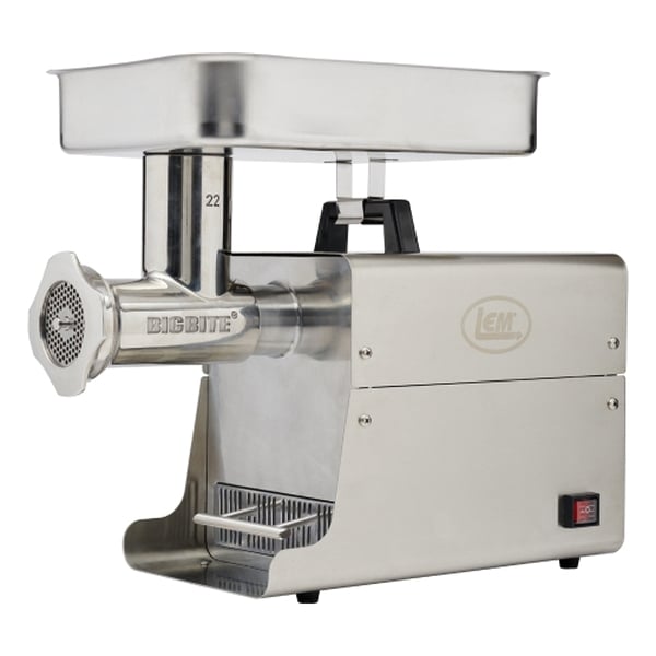 LEM DualGrind #22 BigBite Stainless Steel Meat Grinder, #22