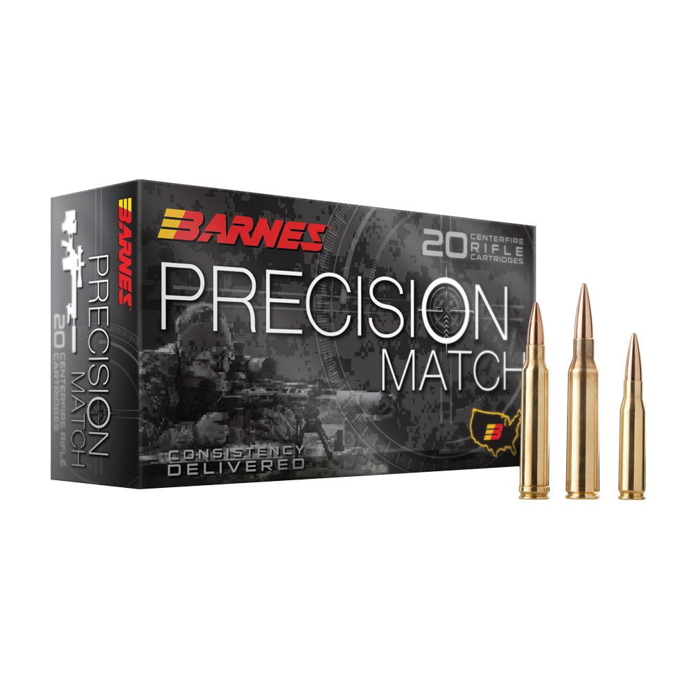 Barnes Precision Match Rifle Ammunition 223 Remington 55 gr Match Burner OTM BT 3215 fps 20/ct - No Credit Card Fees - Low, flat rate shipping
