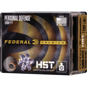 Federal P10HST1S Premium Personal Defense 10mm Auto 200 gr HST Jacketed Hollow Point - 20rd Box