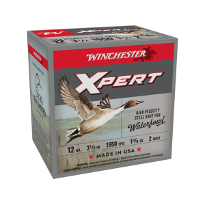 Winchester Xpert High Velocity Waterfowl 12 Gauge Ammo 3-1/2" #2 Steel Shot 1-3/8 oz Box of 25