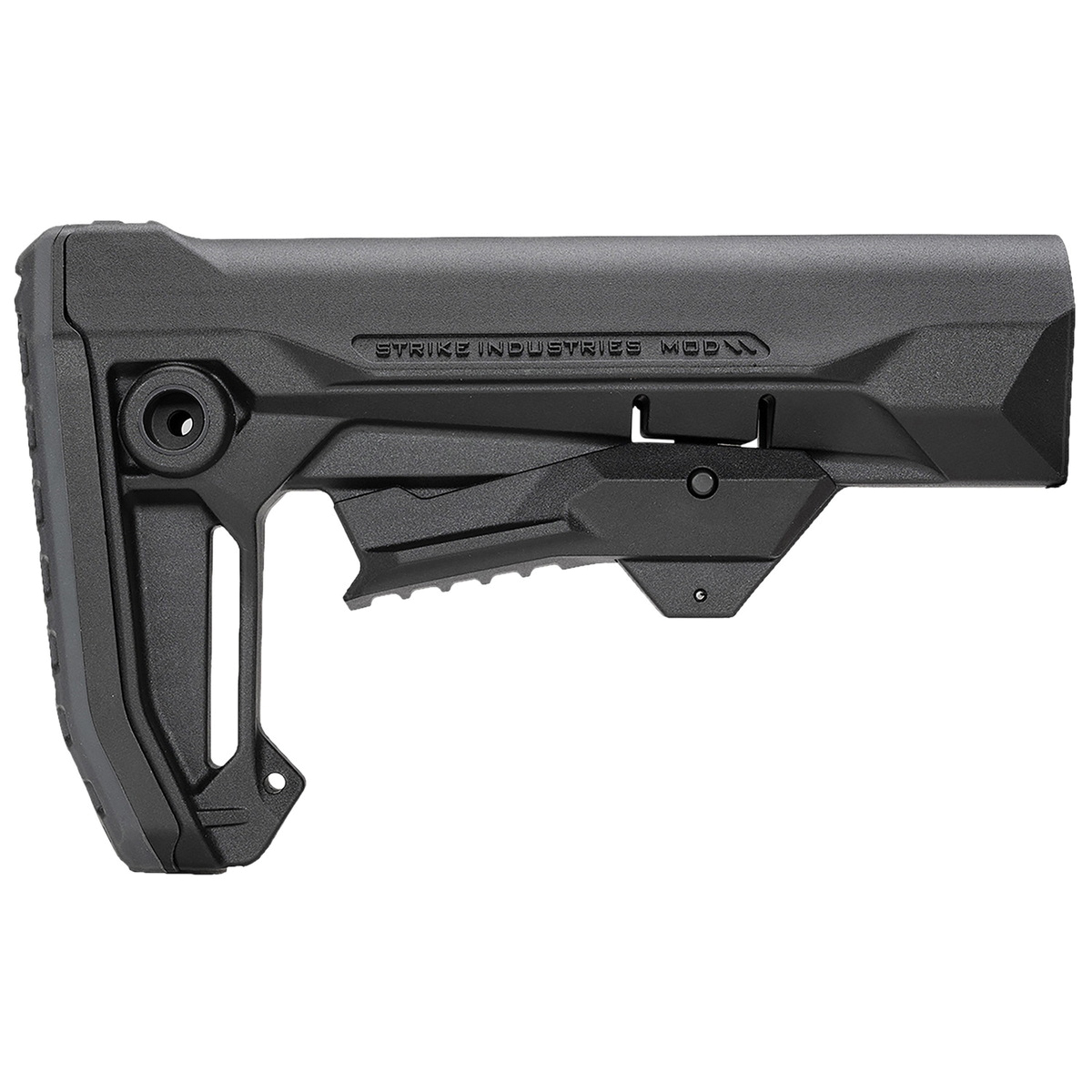 Strike Industries Mod 2 Rifle Stock Black - Tactical Rifle Stock for Enhanced Stability and Custom Fit - SI-STRIKE-ES-MOD2-BK