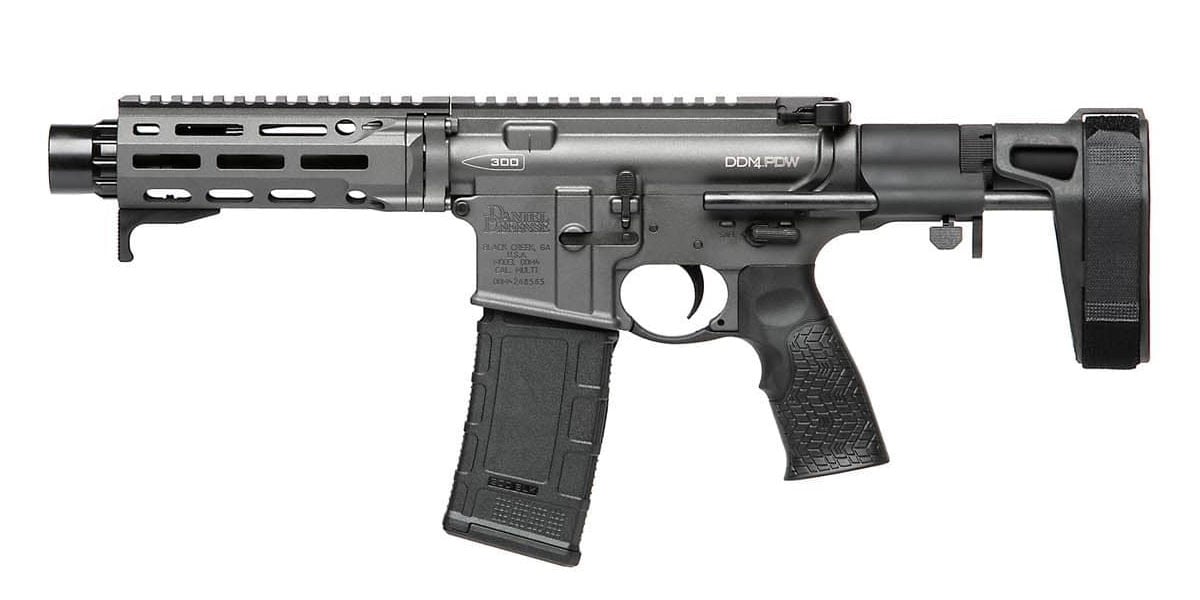 Daniel Defense DDM4 PDW 300 Blackout AR-15 Pistol, Cobalt - 02-088-03260-047
