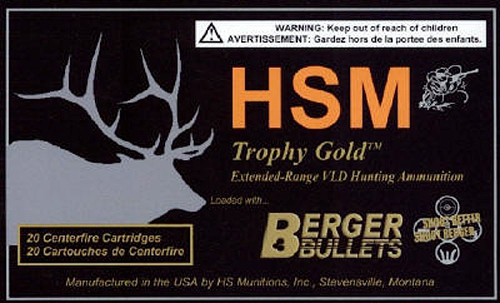 HSM 300RUM168VLD Trophy Gold Extended Range 300 RUM 168 gr Berger Hunting VLD Match 20 Per Box/ 20 Case - No Credit Card Fees - Low, flat rate shipping