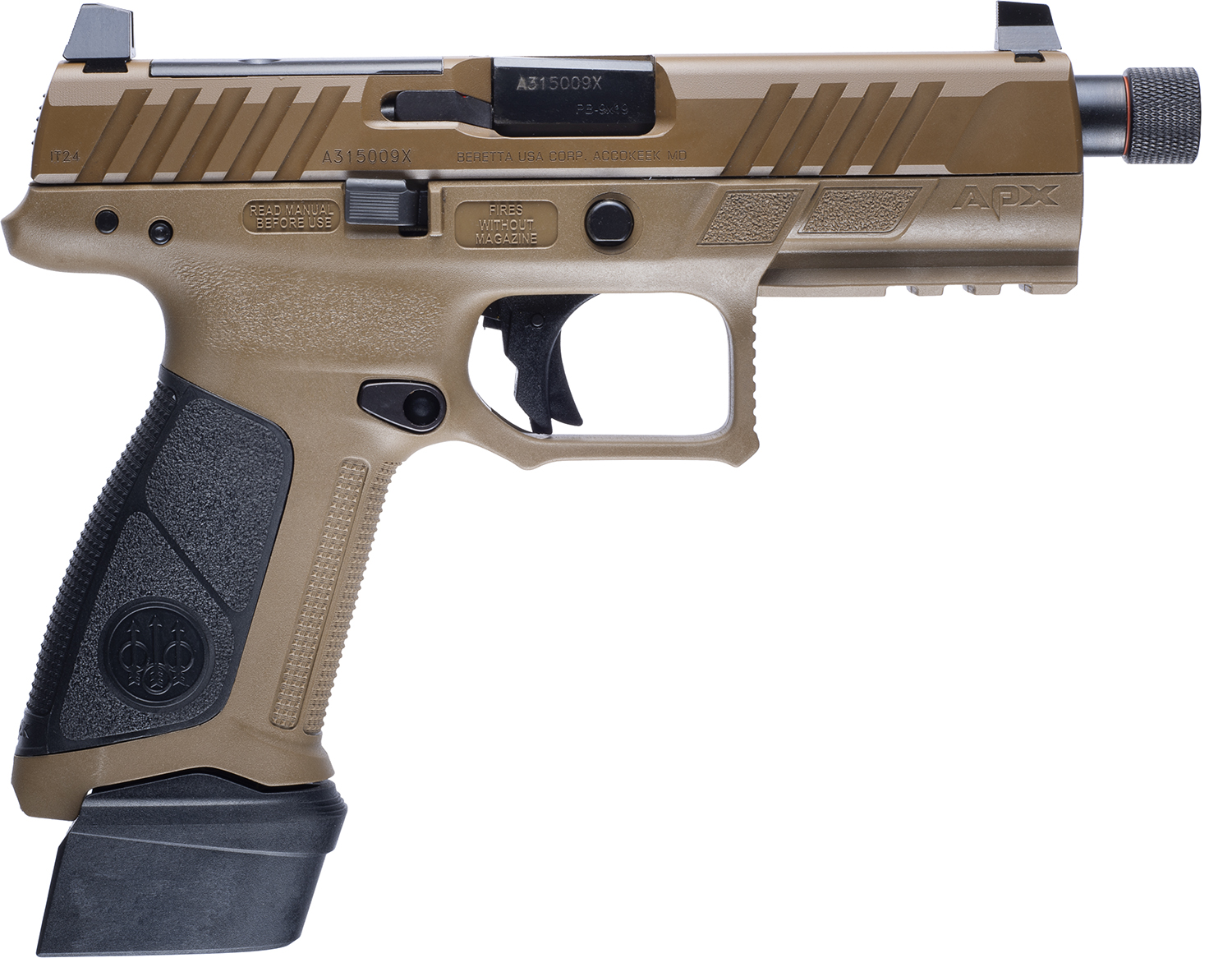 Beretta APX A1 Tactical 9mm Striker 21R FDE