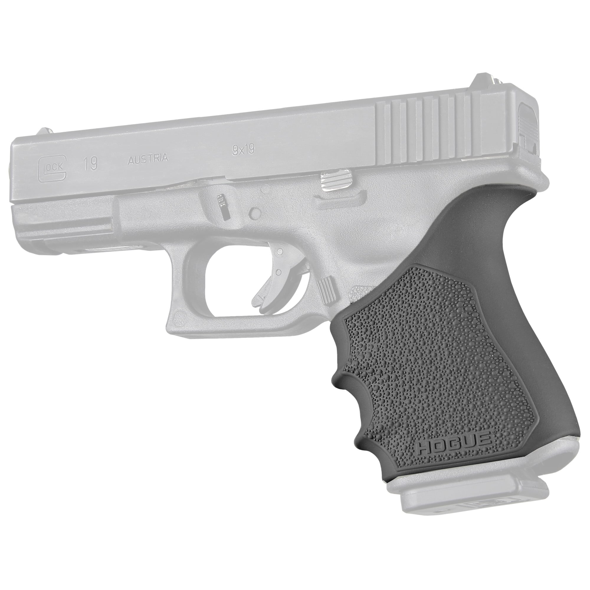 Hogue HandALL Beavertail Grip Sleeve, Fits Glock 19, 23, 25, 32, 38 Gen 3-4, Black