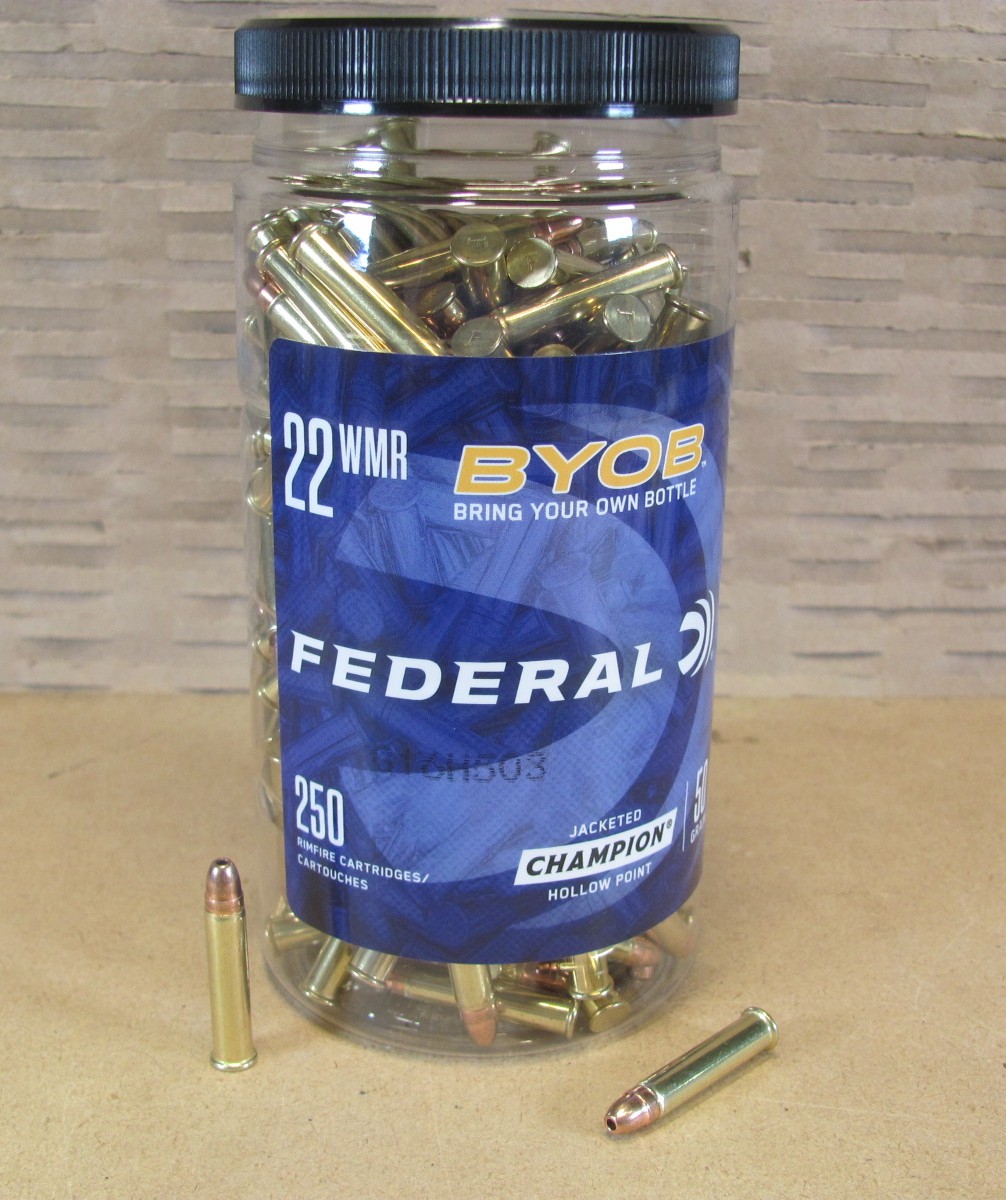 2000 Round Case – 22 WMR / 22 Magnum 50 Grain JHP Federal Ammo – 757BTL250