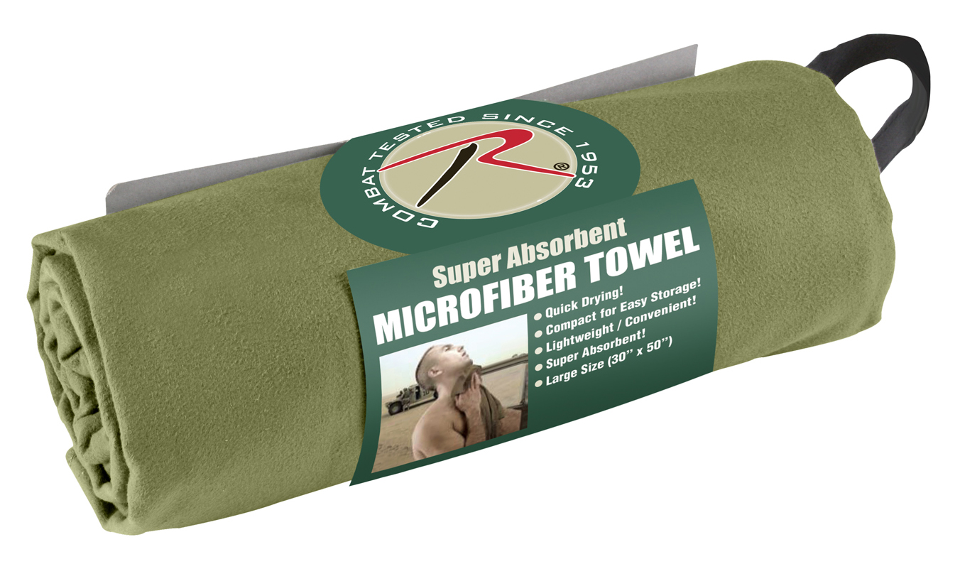 Rothco Microfiber Towel - Olive Drab, 15 X 24