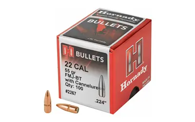 Hornady 22CAL .224 55GR W/C 100CT