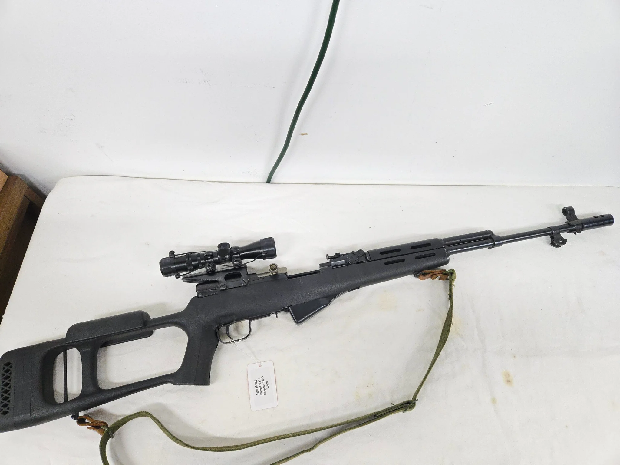NORINCO Type 56 SKS, Dragunov-style stock and mounted scope (Used)