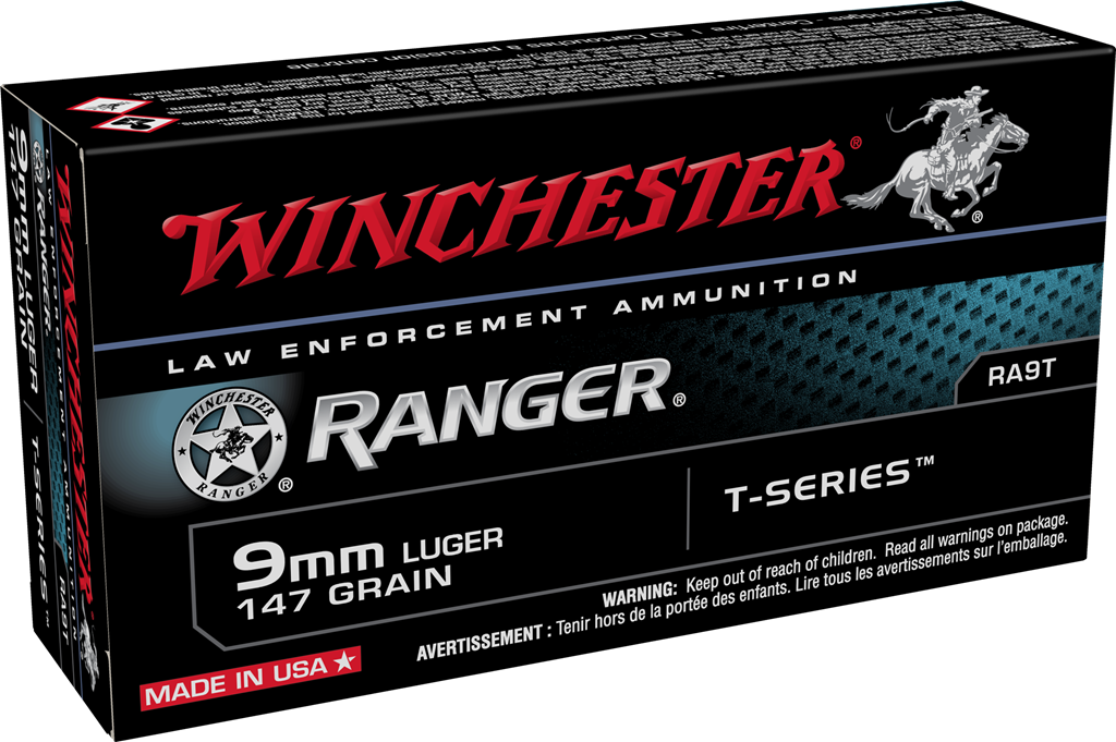 Winchester Ranger T-Series 9mm Luger JHP 147gr