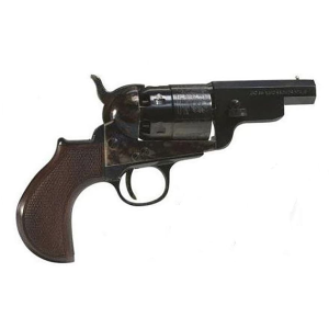 Pietta 1851 Navy Yank Snub Nose Black Powder Revolver 36 Caliber 3" Blued Barrel Case Hardened Frame Walnut Grip