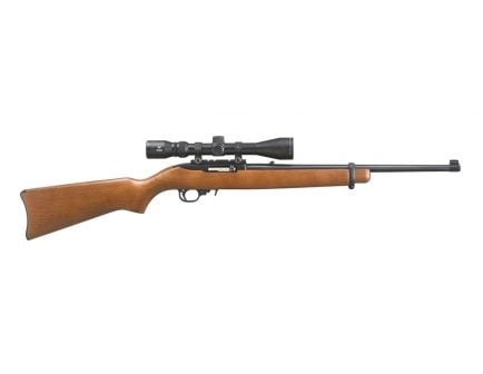 Ruger 10/22 Carbine 18.5" 10rd .22lr Rifle w/ Scope Combo, Hardwood - 31159