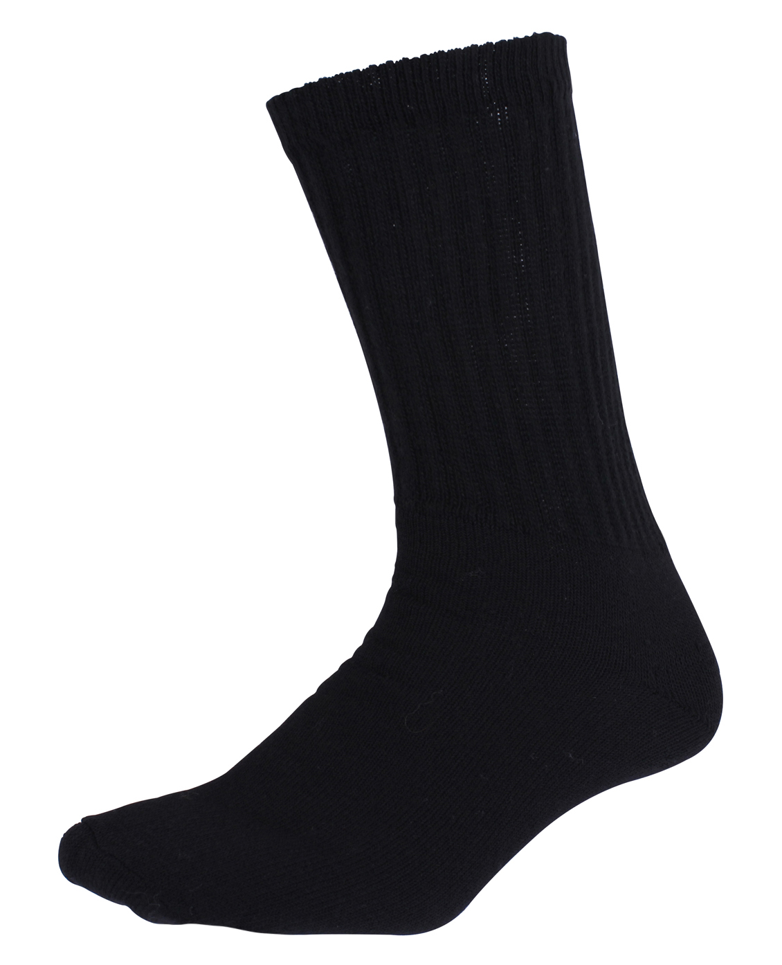 Rothco Athletic Crew Socks - Black, 10 - 13