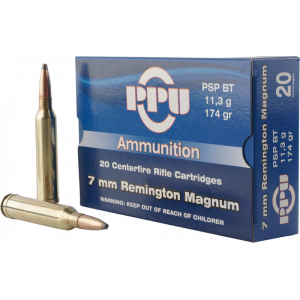 Prvi Partizan PPU PP3082 Standard Rifle 7mm Remington Magnum 174 GR Pointed Soft Point - 20rd Box