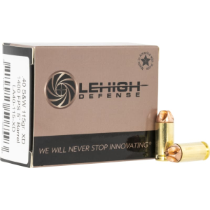 Wilson Combat Lehigh Defense LA40115XD Xtreme Defense 40 S&W 115 GRLehigh Defense XD FMT 20 Per Box