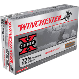 Winchester Ammo X3381 Super-X 338 Winchester Magnum 200 GR Power-Point - 20rd Box