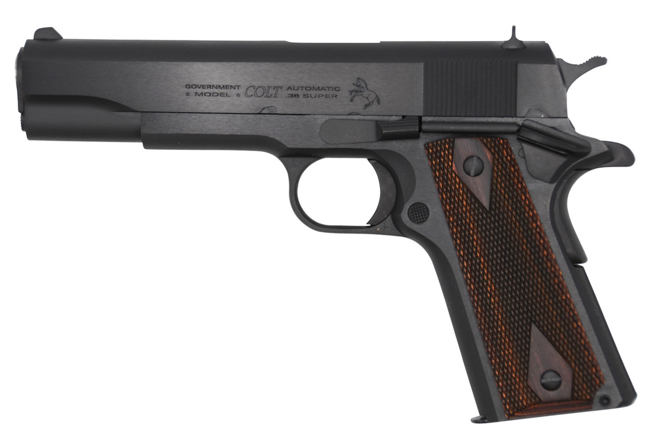 Colt 1911 Govt Royal Blue .38 Super Pistol