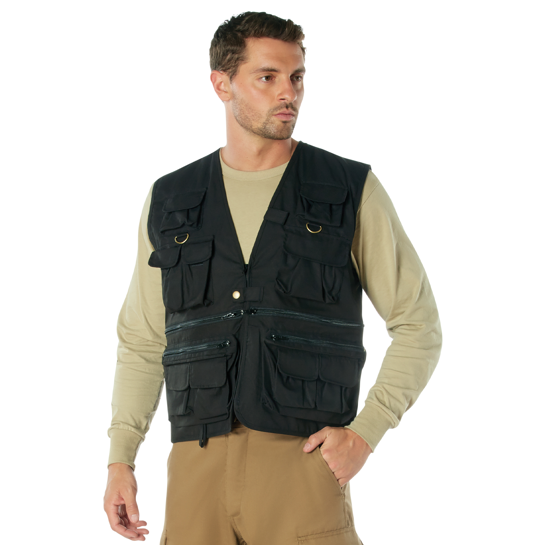 Rothco Uncle Milty Travel Vest - Black, Medium