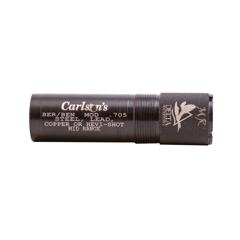 Carlson's Choke Tubes Delta 12 Gauge Mid Range Beretta Benelli Mobil Extended Waterfowl Choke Tube, Blue - 07115