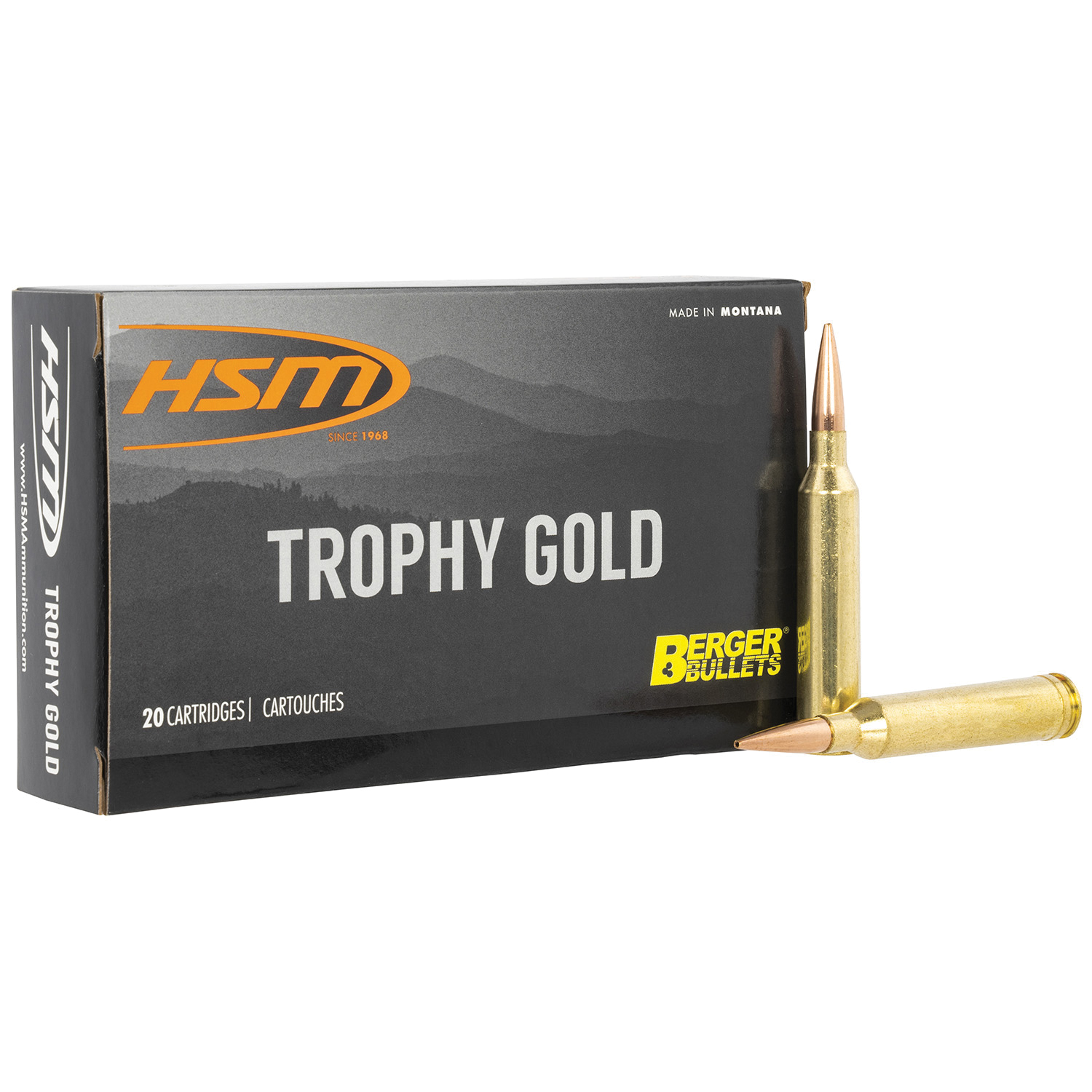 HSM 65X284130VLD Trophy Gold Extended Range 6.5×284 Norma 130 gr Berger Hunting VLD Match 20 Per Box/ 20 Case - No Credit Card Fees - Low, flat rate shipping