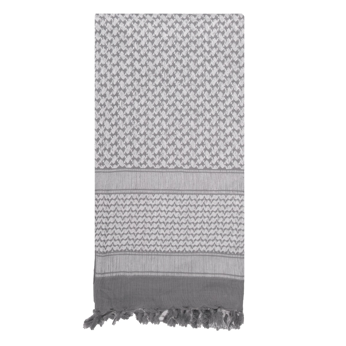Rothco Shemagh Tactical Desert Keffiyeh Scarf - Grey - White