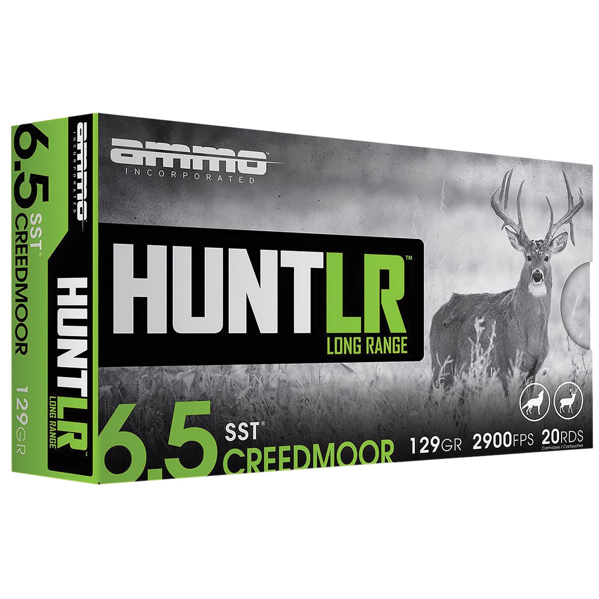 Ammo Inc. Hunt LR Rifle Ammunition 6.5 Creedmoor 129 gr PT 2900 fps 20/ct - Flat Rate Shipping Under 30lbs! - No Credit Card Fees