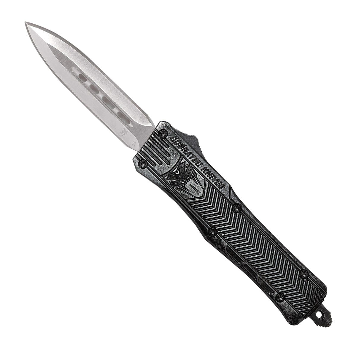 CobraTec Knives CTK-1 Small Plain Edge OTF Knife Dagger, Stonewashed - SSWCTK-1SDAGNS